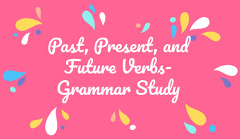 Preview of Past, Present, and Future Tense Verb Match Up