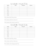 Past, Present, and Future verb tense worksheet