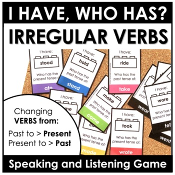 Preview of Past Tense Irregular Verbs - I have, Who has? Card Game for ESL / EFL / ELL