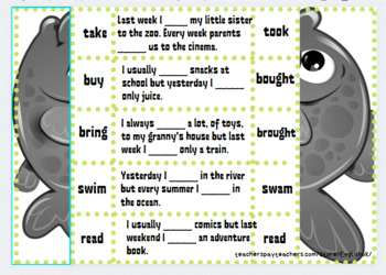 past simple irregular verbs worksheets for practicing by englishok