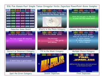 Preview of Past Simple Tense-Irregular Verbs Jepoclass PowerPoint Game