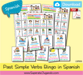 Simple Past Verbs Bingo in Spanish to Print / Lotería Verb