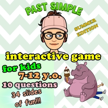 Preview of Past Simple game for kids | ESL #summerblowout activities | Back to school