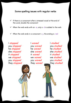 past simple regular verbs worksheets by esl teacher tess tpt