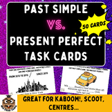 Past Simple vs. Present Perfect Task Cards - Kaboom Game, 