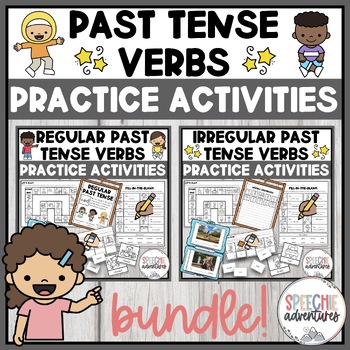 Preview of Past Tense Verbs Practice Activities Bundle