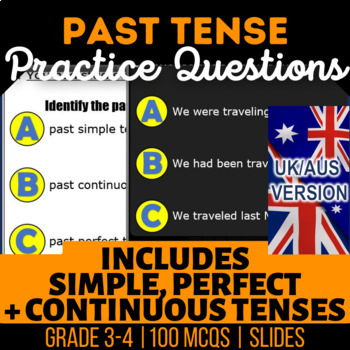 Preview of Past Tense Editable Presentations: Simple, Progressive, Perfect UK/AUS English