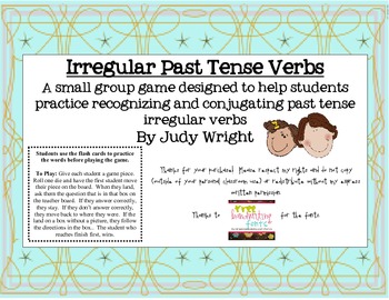 Preview of Past Tense Irregular Verbs