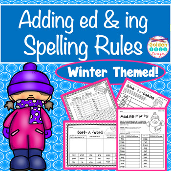 Preview of Past Tense Spelling Rules when Adding ed & ing  33 Suffix Worksheets