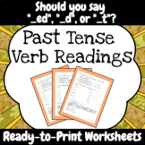 Past Tense Verb Read-Alouds: Say -ed, -t, or -d