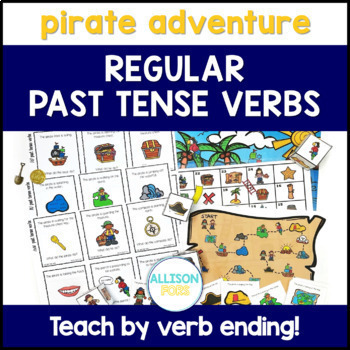 Preview of Regular Past Tense Verbs Cards, Activities, and Grammar Games for Speech Therapy