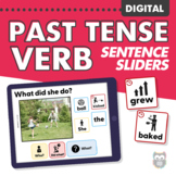 Past Tense Verbs DIGITAL Sentence Sliders | Speech Therapy