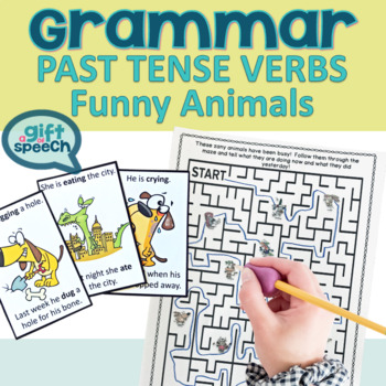 Preview of Past Tense Verbs Printable Activities, Card Game, and Rules Posters