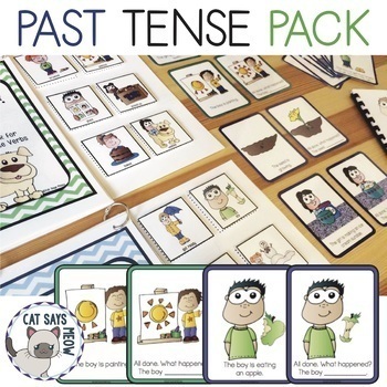 Preview of Past Tense Verbs Pack! Regular & Irregular • NO PRINT + BOOM Cards