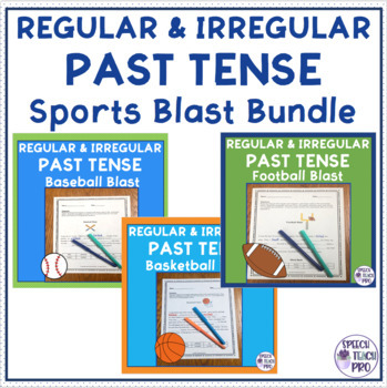 Preview of Past Tense Verbs Speech Therapy | Sports Blast Bundle
