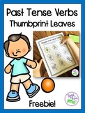 Past Tense Verbs Thumbprint Leaves FREEBIE (Regular & Irre