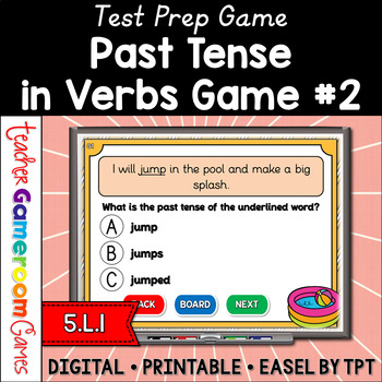Preview of Past Tense in Verbs Test Prep Game #2