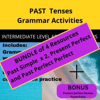 Preview of Past Tenses for Adult ESL Intermediate Students (Bundle)