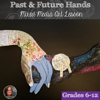 Preview of Past and Future Hands Mixed Media Project- AP Art and ELA Visual literacy