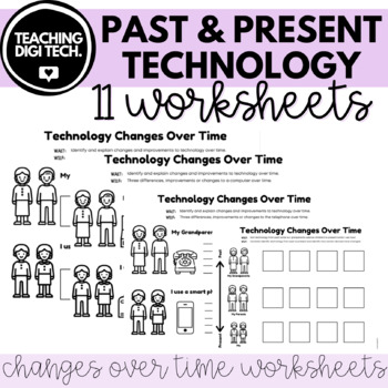 Preview of Past and Present Digital Technology Changes Worksheets ACTDIK001 ACHASSI039