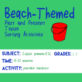 Past and Present Tense - Beach-Themed Sorting Activity