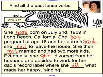 Preview of Past tense verbs