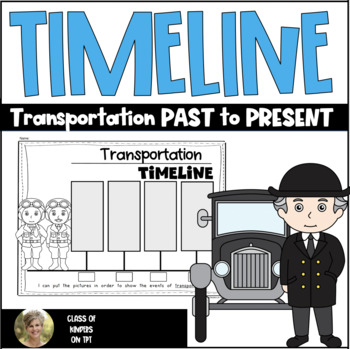Preview of Timeline Transportation Past to Present History Kindergarten & First