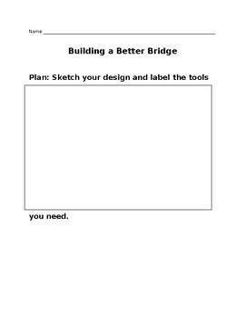 Preview of Pasta Bridge Student Planning Form