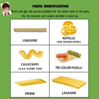 Preview of Pasta Identification