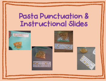 Preview of Pasta Punctuation w/Instructional Slides - 4 Day Grammar - Distant Learning