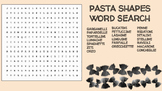 Pasta Shapes Word Search; FACS, Culinary, Bellringer, Ital