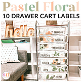 Pastel Classroom Decor | 10 Drawer Cart Labels | Days of t