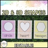 Pastel 2D and 3D Shapes