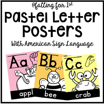 Preview of Pastel Alphabet Posters
