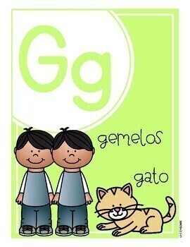 Pastel Alphabet Posters in Spanish by La Chica Bilingue | TpT