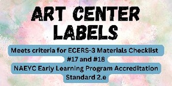 Preview of Pastel Art Center Labels/Ecers/NAEYC Accreditation