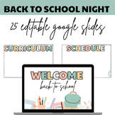 Pastel Back To School Night Slides - Google Slides