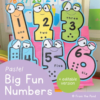 Preview of Pastel Big Classroom Numbers