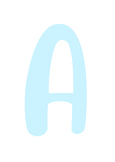 Pastel Blue Alphabet