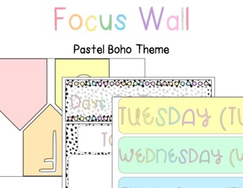 Preview of Pastel Boho Focus Wall