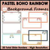 Pastel Boho Rainbow Google Slides Backgrounds Borders and Frames