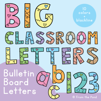 Pastel bulletin board letters