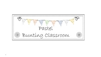 Preview of Pastel Bunting Classroom