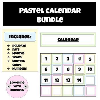 Preview of Pastel Calendar Bundle