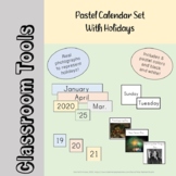 Pastel Calendar Set With Holidays