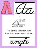 Pastel+Chenille Math Alphabet Posters