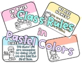 Pastel Class Rules Editable