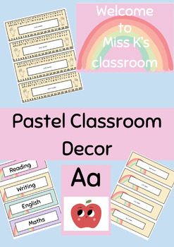 Preview of Pastel Classroom Decor