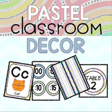 Pastel Classroom Decor FREE