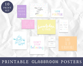 Pastel Classroom Decor, Inspirational Art Quotes for Stude